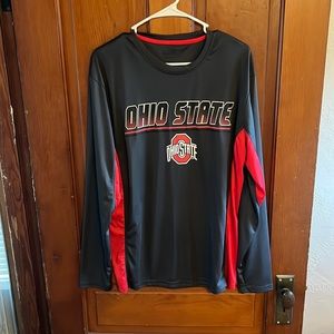 Ohio State Buckeyes Long Sleeve Shit (Gray) (Large)